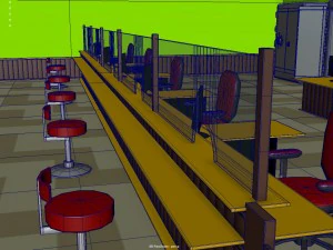 bank interior 3D Model