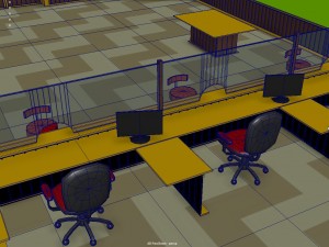 bank interior 3D Модель