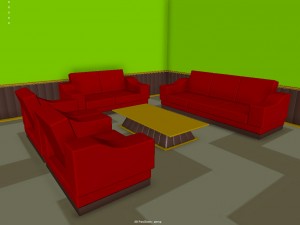bank interior 3D Модель