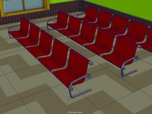 bank interior 3D Model