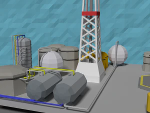 lowpoly-olieplatform 3D Model