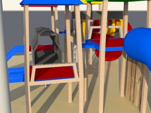 kids playground set Modello 3D