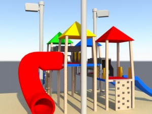 kids playground set Modello 3D