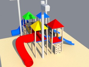 kids playground set Modello 3D