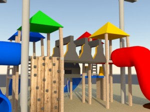 kids playground set Modello 3D