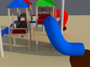 kids playground set Modello 3D