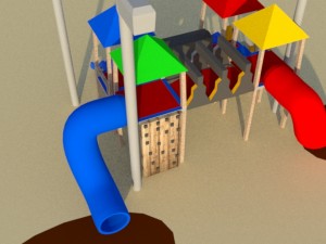 kids playground set Modello 3D