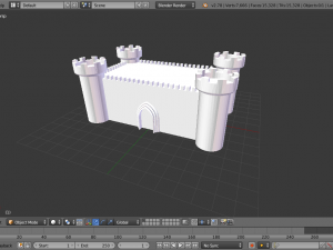 castle Model Cetak 3D