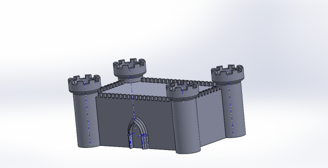 castle Model Cetak 3D .c4d .max .obj .3ds .fbx .stl .blend 