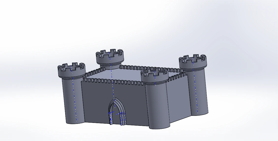 castle 3D Print Model .c4d .max .obj .3ds .fbx .stl .blend