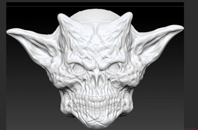 skull demon Model 3D .c4d .max .obj .3ds .fbx .stl .blend