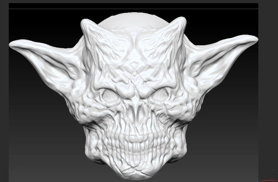 skull demon 3D Model .c4d .max .obj .3ds .fbx .stl .blend