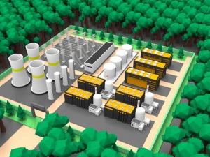 low poly nuclear power plant 3D मॉडल