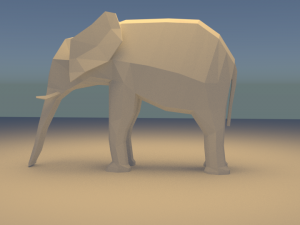 blank elephant model 3D मॉडल