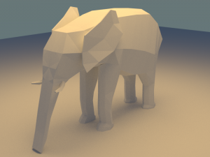 blank elephant model 3Dモデル