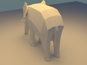 blank elephant model 3D मॉडल