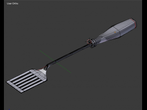 3d fry spoon Modello 3D