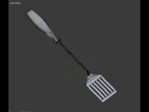 3d fry spoon Modello 3D