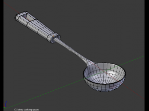 3d deep cooking spoon 3Dモデル