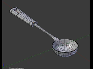3d deep cooking spoon 3D Model