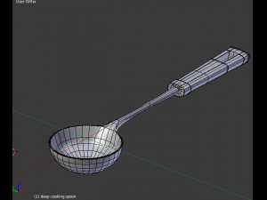 3d deep cooking spoon 3Dモデル