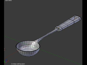 3d deep cooking spoon 3D Model