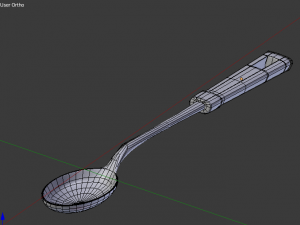 shallow 3d cooking spoon 3D Модель