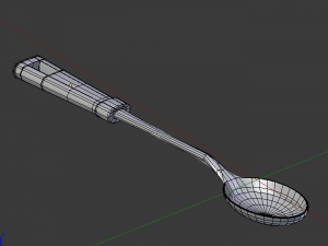 shallow 3d cooking spoon 3D Модель