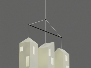 white pendant lamp Modelo 3D
