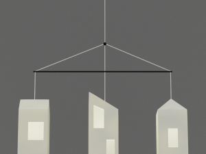 white pendant lamp Modelo 3D