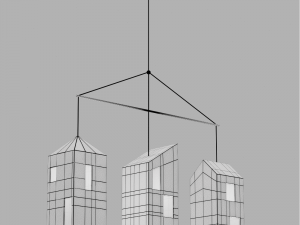 white pendant lamp Modelo 3D