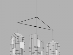 white pendant lamp Modelo 3D