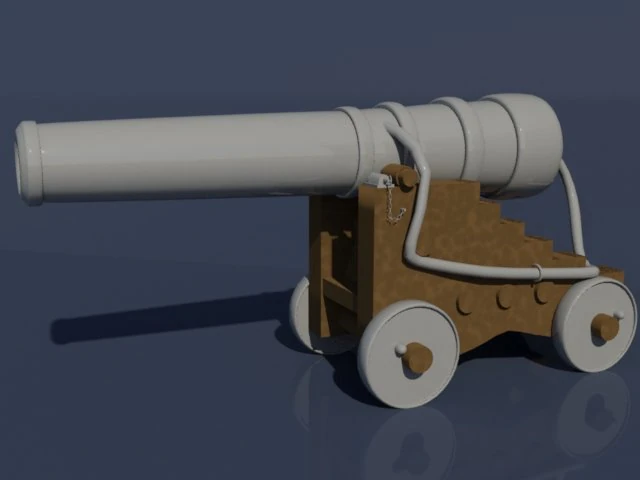 canhão Modelo 3D .c4d .max .obj .3ds .fbx .stl .blend