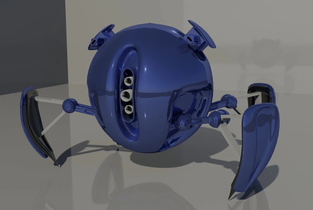 robot 3D Model .c4d .max .obj .3ds .fbx .stl .blend 