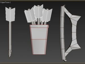 bow arrows arrow 3D Model