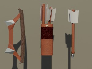 bow arrows arrow Modelo 3D