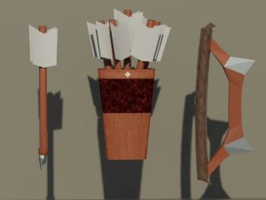 arco flechas flecha Modelo 3D
