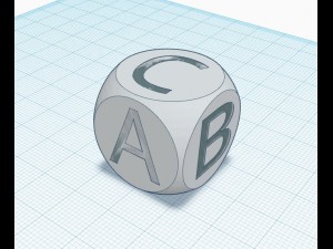 game bone with letters 3D Print Model