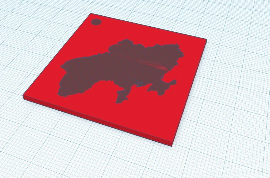 keychain ukraine 3D Print Model .c4d .max .obj .3ds .fbx .stl .blend 