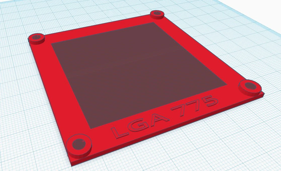 lga775 protection for socket 775 3D Print Model .c4d .max .obj .3ds .fbx .stl .blend 
