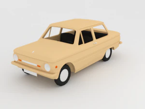 zaz 968 lowpoly ussr 3D Model