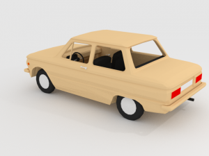 zaz 968 lowpoly ussr 3D-Modell