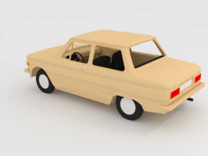 zaz 968 lowpoly ussr 3D Model