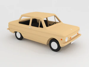 zaz 968 lowpoly URSS Modelo 3D