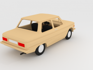 zaz 968 lowpoly ussr 3D-Modell