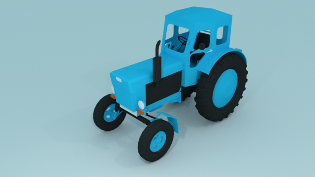 mtz-80 lowpoly 3D Model .c4d .max .obj .3ds .fbx .stl .blend 
