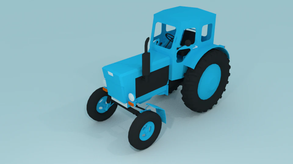 mtz-80 lowpoly 3D Model .c4d .max .obj .3ds .fbx .stl .blend 