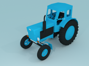 mtz-80 lowpoly Modelo 3D