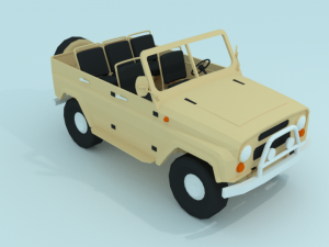 uaz 469 ussr lowpoly 3D Модель