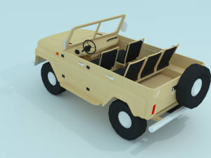 uaz 469 ussr lowpoly 3D Модель